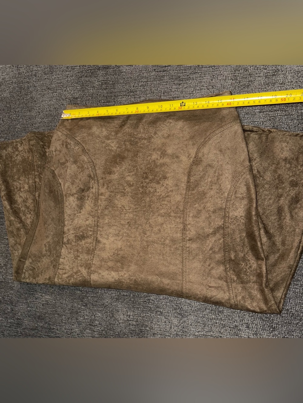 Liz Claiborne Size 10 Brown Faux Suede Maxi Skirt Flared Western Boho - Picture 9 of 9